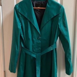 Teal Green Mossimo Trench Coat XL EUC Beautiful